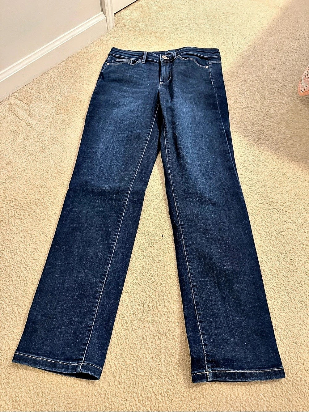 J. Jill Denim Boyfriend Straight Leg Ankle Jeans Size 6 Like New